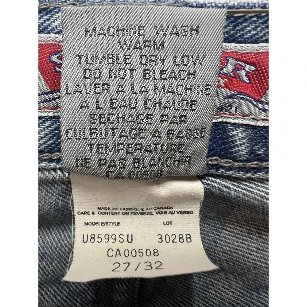 Vintage Silver Jeans Mens 27x32 Made In Canada Straight Leg Button Fly